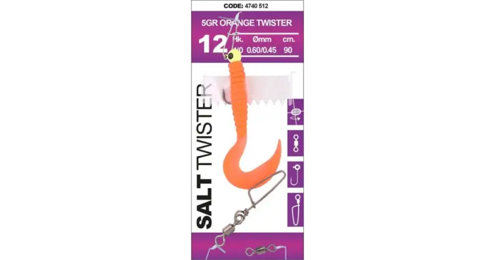 Odeslání Ihned Spro Návazec Na Tresky Salt Twister Orange 90 cm - Háček 1 Hmotnost 3 g