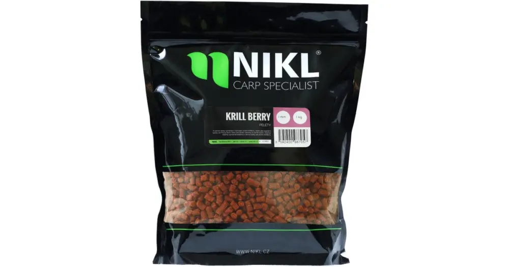 Nikl pelety KrillBerry s dírkou - 1 kg 18 mm Must-Have