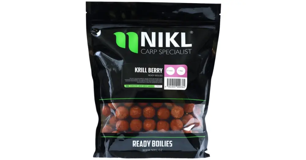 Nikl Hotové boilie KrillBerry Ready - 1 kg 24 mm Nová Kolekce
