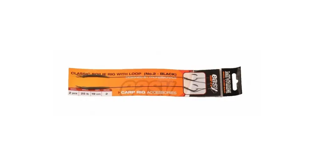 Mivardi návazec classic boilie rig easy s očkem 2 kusy 25 lb-velikost 4/ délka 19cm/ barva černý Oblíbený
