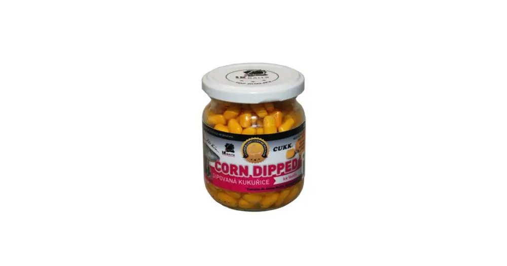 Originální LK Baits Dipovaná Kukuřice 220 ml-ice vanila