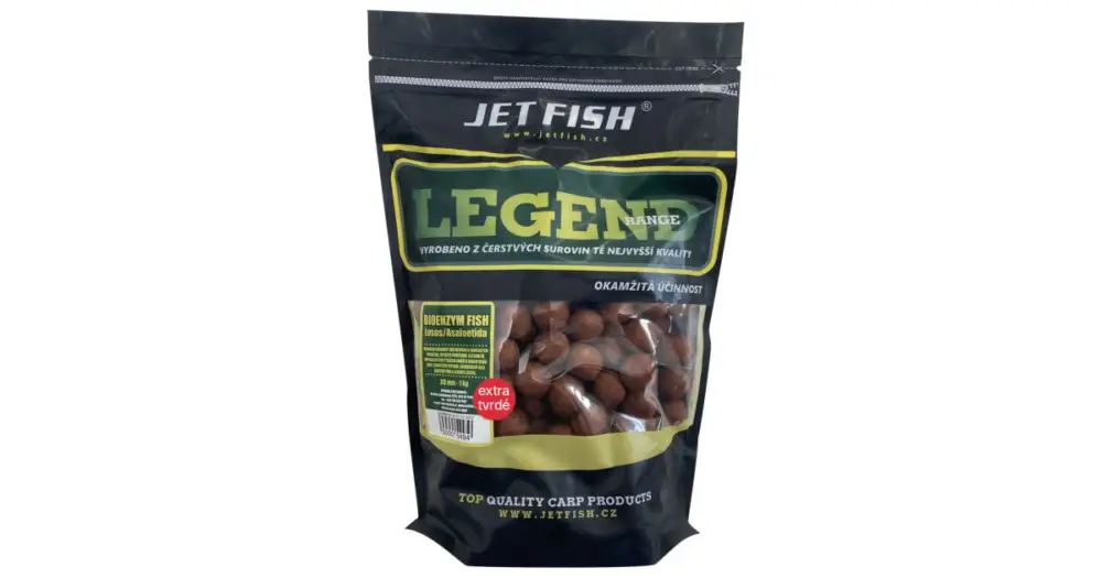 Jet Fish Extra Tvrdé Boilie Legend Range Bioenzym Fish 250 g - 30 mm Cenový Hit