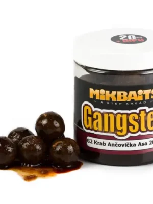 Značkový Mikbaits Boilies V Dipu Gangster G2 Krab Ančovička Asa 250 ml - 24 mm