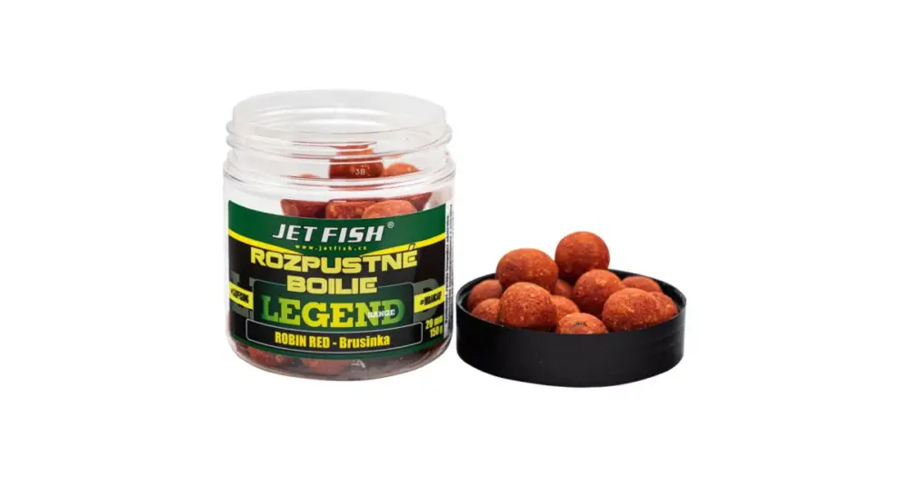 Jet Fish Rozpustné Boilie Legend Range Robin Red Brusinka 250 ml - 20 mm Cenová Bomba