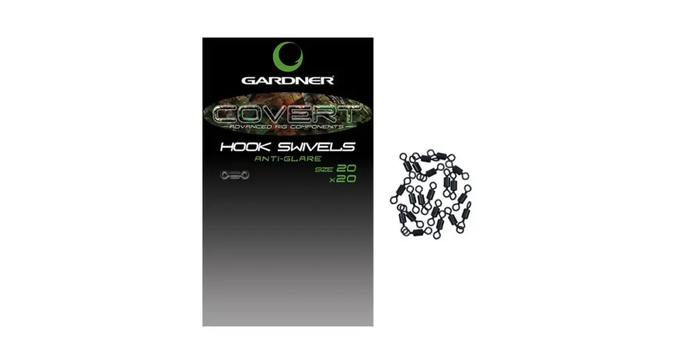 Gardner Obratlíky Covert Mini Rig Swivels 20 ks-Velikost 8 Pouze Dnes