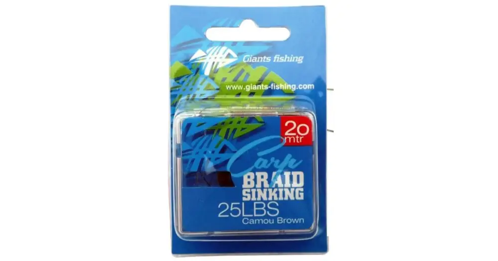 Aktuální Giants Fishing Návazcová Šňůrka Carp Braid Sinking 20 m Camou Brown-Nosnost 25 lb