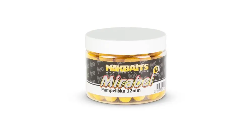 Mikbaits Mirabel Fluo boilie 150 ml 12 mm - pampeliška Vrácení Zdarma