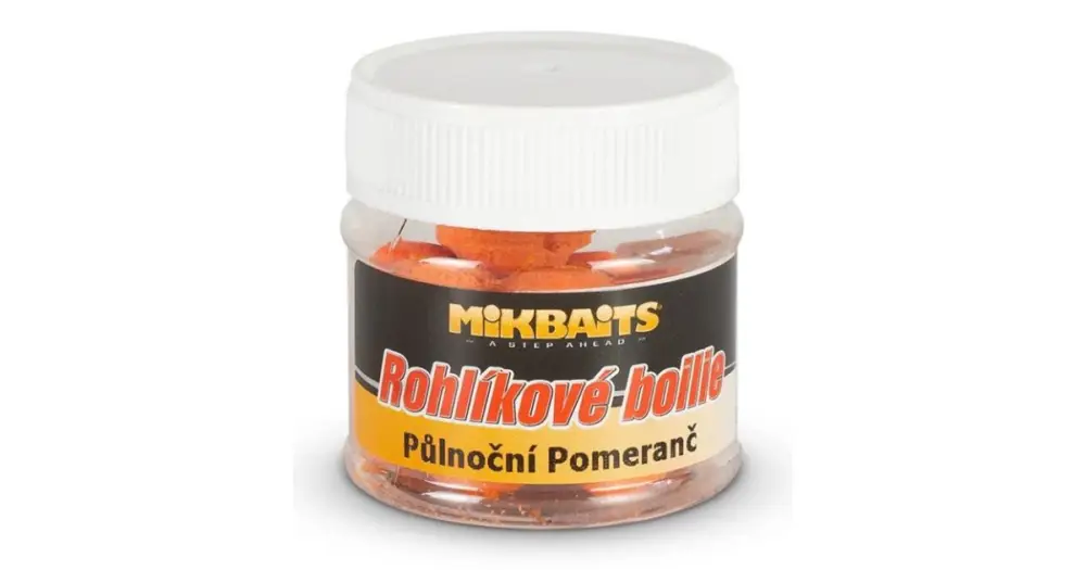 Mikbaits rohlíkové boilie 50 ml - Půlnoční Pomeranč Poslední Šance