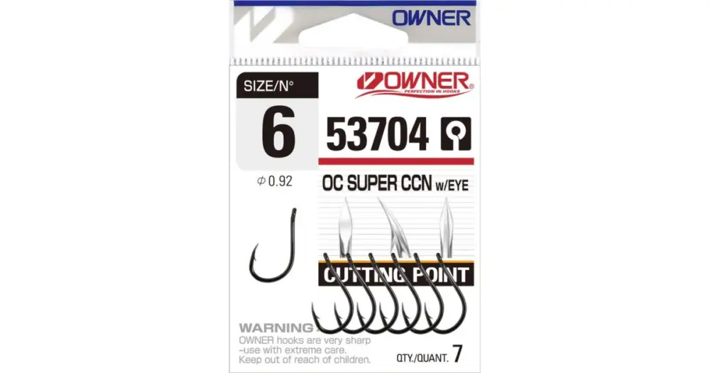 Owner háčeks očkem cutting point 53704-Velikost 6 / 7ks Autentický