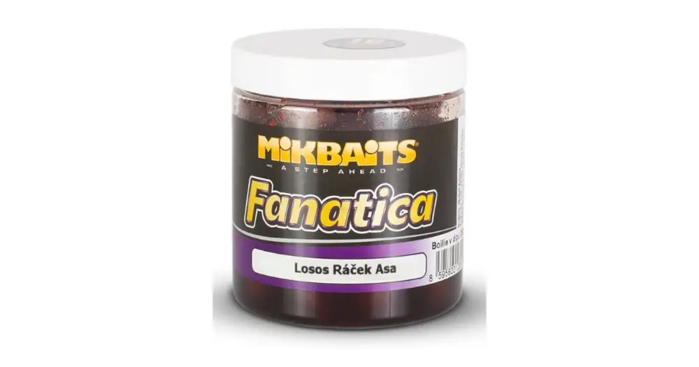 Mikbaits Boilies V Dipu Fanatica Losos Ráček Asa 250 g 24 mm Nízká Cena