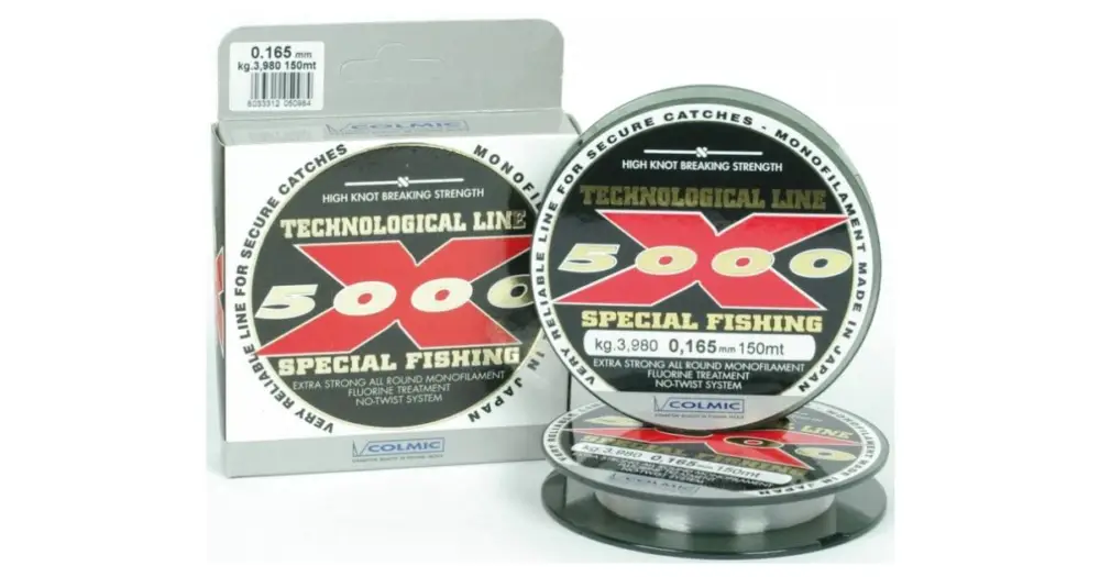 Bezpečná Platba Colmic Vlasec X5000 Special Fishing 150 m Čirá-Průměr 0,12 mm / Nosnost 2,29 kg