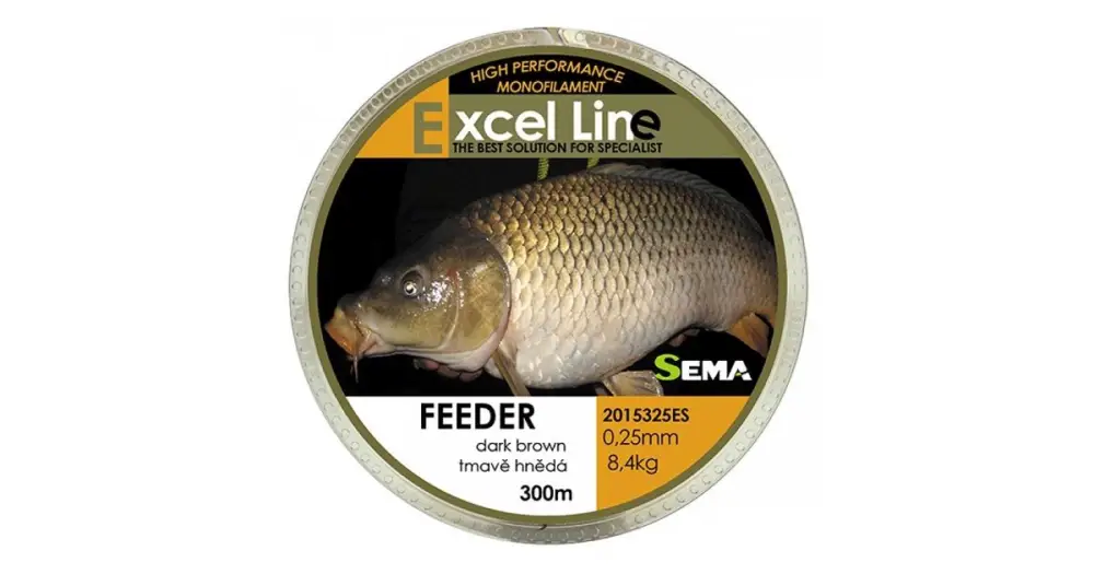 Sema Vlasec Feeder Hnědá 300 m-Průměr 0,22 mm / Nosnost 6,1 kg Vysoce Kvalitní