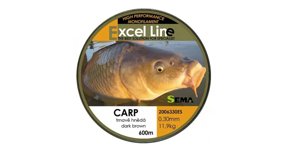 Sema Vlasec Carp Hnědá 600 m-Průměr 0,20 mm / Nosnost 5,85 kg Ověřený