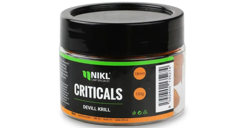 Nikl Boilie Criticals Devill Krill 150 g - 24 mm Sleva