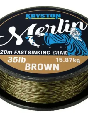 Akční Nabídka Kryston Návazcová Šňůrka Merlin Fast Sinking Braid Písková 20 m-Nosnost 15 lb