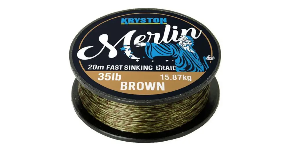 Akční Nabídka Kryston Návazcová Šňůrka Merlin Fast Sinking Braid Písková 20 m-Nosnost 15 lb