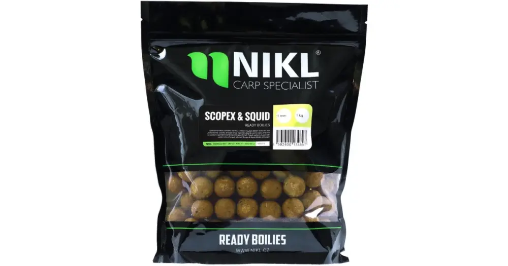 Nikl Boilie Ready Scopex & Squid - 1 kg 24 mm Poslední Šance