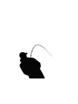 Zlevněný Delphin Rybářská Nálepka Rybář Silueta Černá