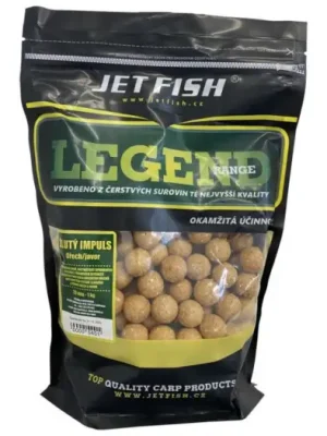 Akční Nabídka Jet Fish Boilie Legend Range Žlutý Impuls Ořech Javor-250 g 20 mm
