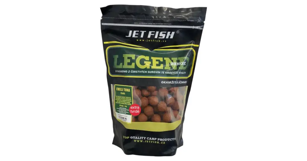 Sleva Jet Fish Extra Tvrdé Boilie Legend Range Chilli Tuna 250 g - 24 mm