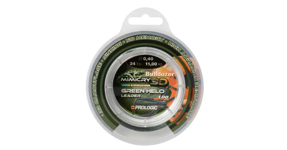 Prologic Šokový Vlasec Mimicry Green Helo Leader 100 m-Průměr 0,60 mm / Nosnost 21,3 kg Omezená Nabídka