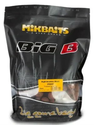 Zlevněný Mikbaits Boilie Legends BigB Broskev Black Pepper-1 kg 20 mm