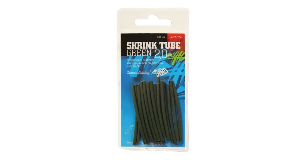 Giants Fishing Smršťovací Hadičky Zelené 20 ks-2 mm Doprava Zdarma