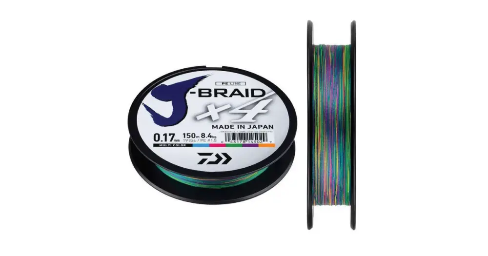Daiwa Splétaná Šňůra J-Braid Multi Color 300 m-Průměr 0,35 mm / Nosnost 36 kg Expresní Doručení