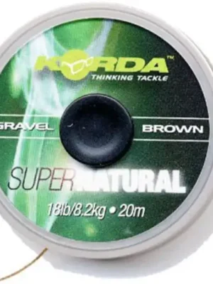 Akční Nabídka Korda Návazcová Šňůra Super Natural Gravel Brown-Průměr 25 lb