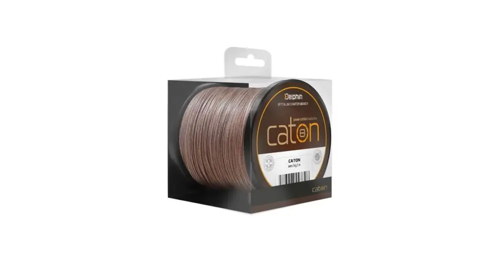 Výprodej Delphin Splétaná Šňůra Caton Hnědá-Průměr 0,63 mm / Nosnost 68,2 kg / Návin 1000 m