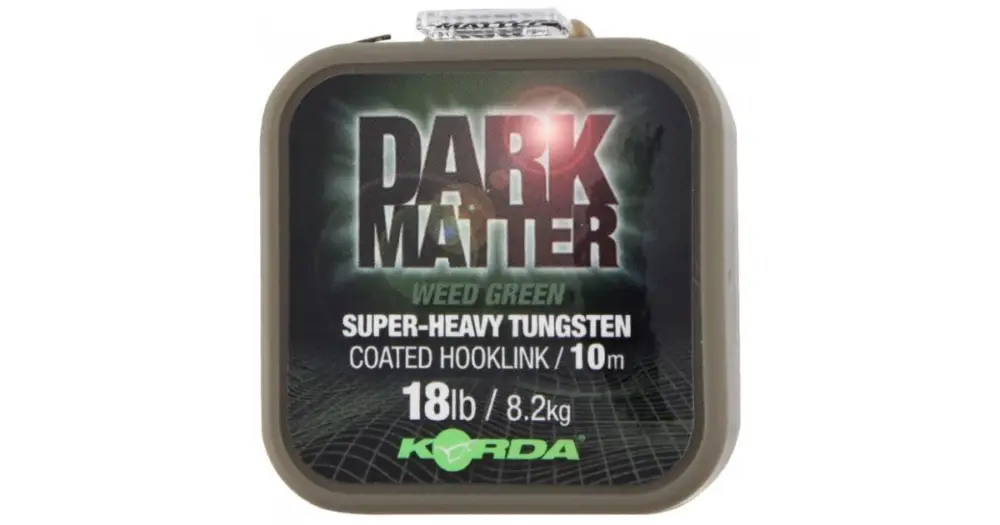 Korda Návazcová Šňůrka Dark Matter Tungsten Coated Braid Weed Green 10 m-Průměr 25 lb / Nosnost 11,3 kg Jen Po Omezenou Doba