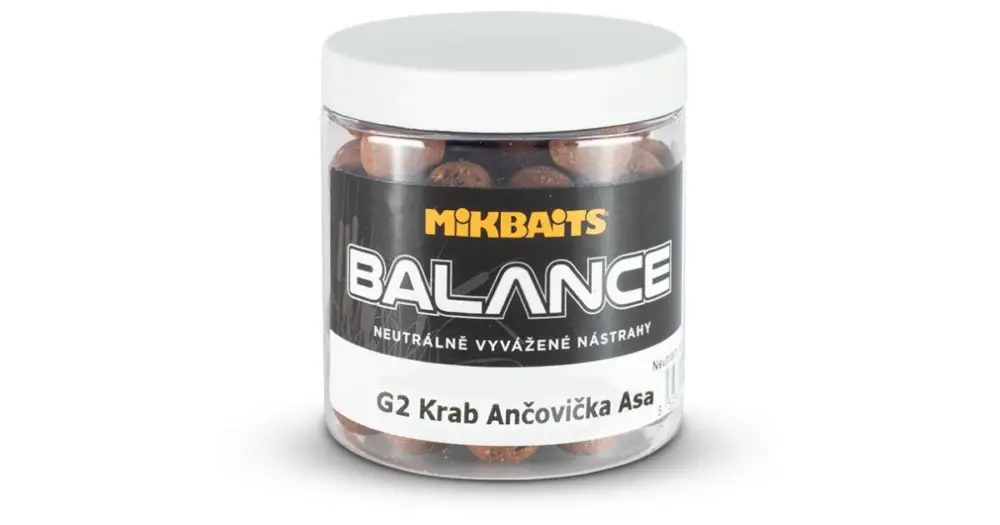 Mikbaits Boilie Gangster Balance G2 Krab Ančovička Asa 250 ml-20 mm Akční Cena