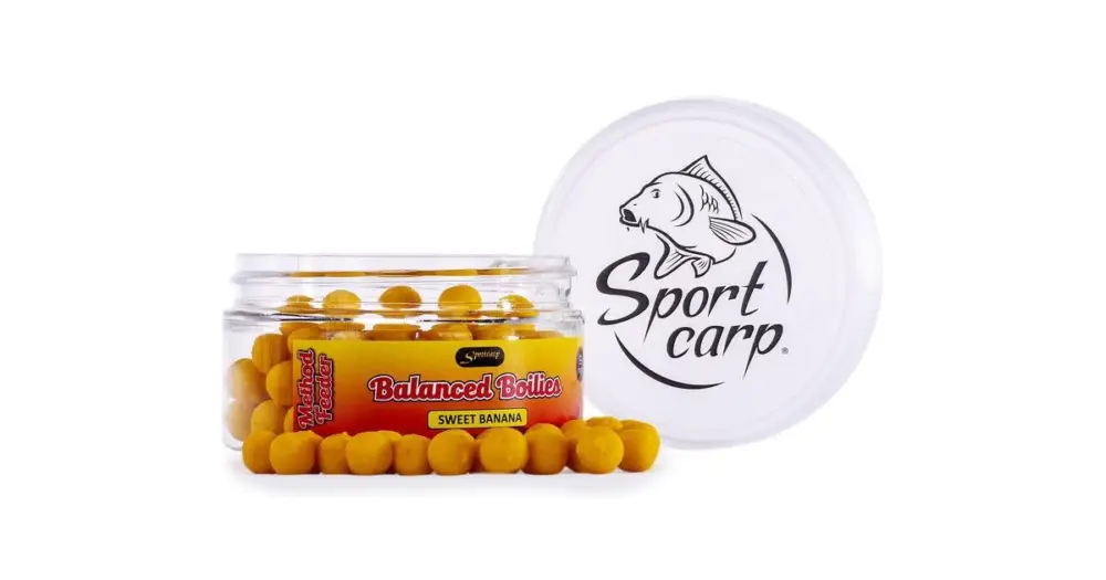 Sportcarp boilie Method Feeder Balanced 75 ml 9 mm- Sweet Banana Aktuální