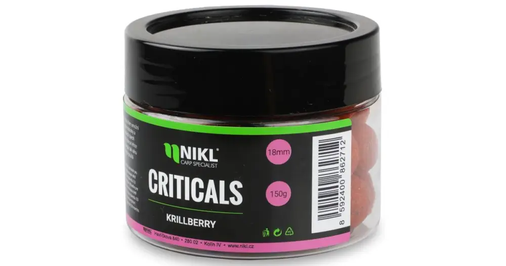 Nikl Boilie Criticals KrillBerry 150 g - 20 mm Hit Sezóny