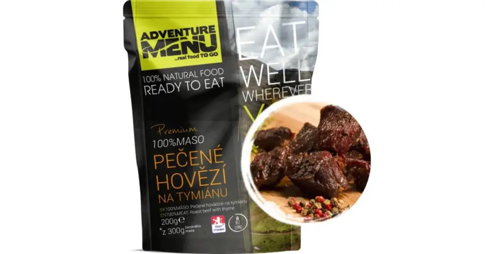Adventure Menu 100% Pečené Hovězí Na Tymiánu Horká Nabídka