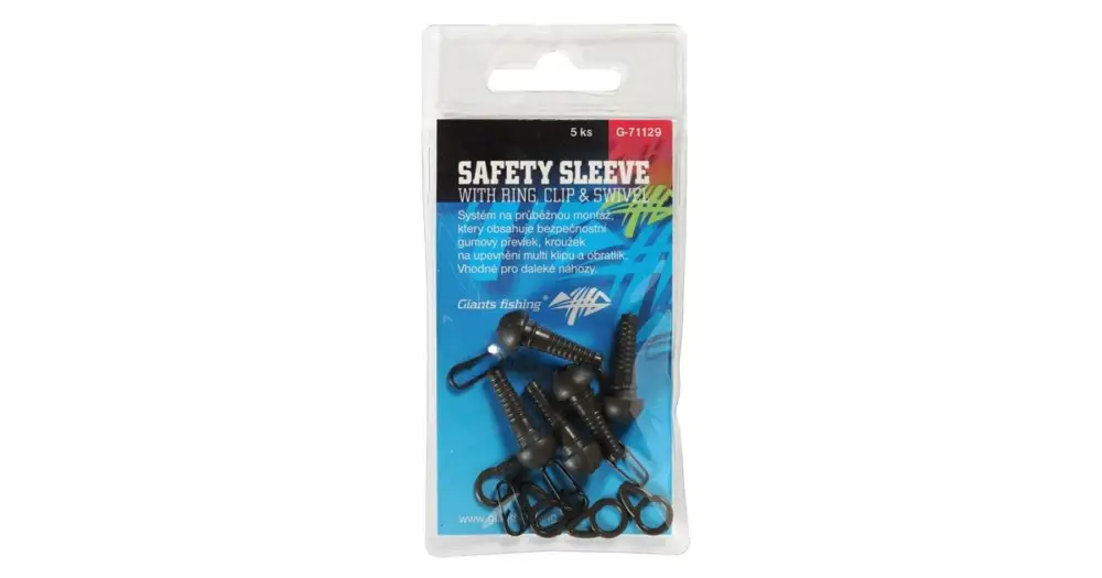 Giants Fishing Montáž Safety Sleeve with Ring Clip A Swivel 5 ks Ověřený