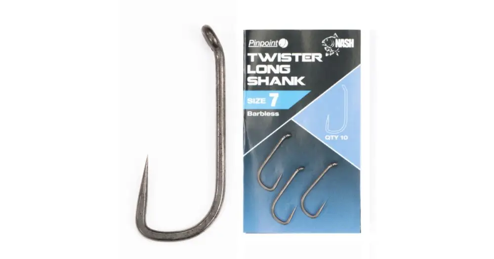 Cenový Hit Nash Háčky Twister Long Shank Barbless Bez Protihrotu 10 ks