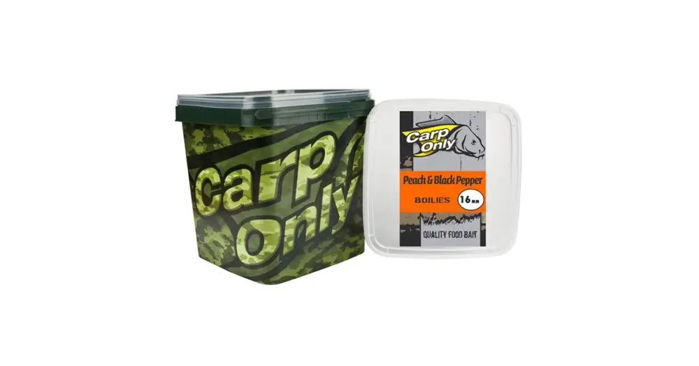 Nová Kolekce Carp Only Boilies Peach & Black Pepper 3 kg