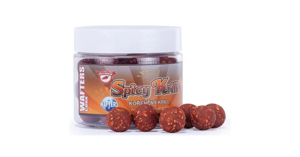 Sportcarp Boilie Neutrálně Vyvážené Nástrahy Wafters Cork 300 ml 20 mm-Spicy Krill Nejprodávanější