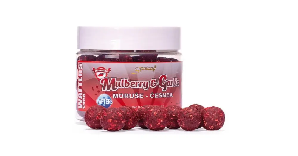 Sportcarp Boilie Neutrálně Vyvážené Nástrahy Wafters Cork 300 ml 18 mm-Mulberry Garlic Zlevněný