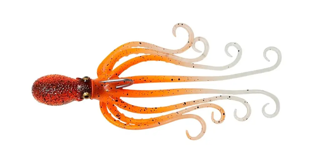 Originální Savage Gear Gumová Nástraha 3D Octopus Orange Glow UV-15 cm 70 g