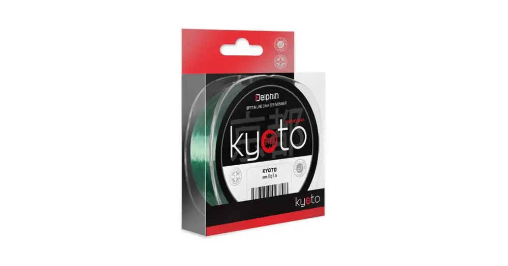 Doprava Zdarma Delphin Vlasec Monofil Kyoto Zelený-Průměr 0,128 mm / Nosnost 3,4 lb / Návin 200 m