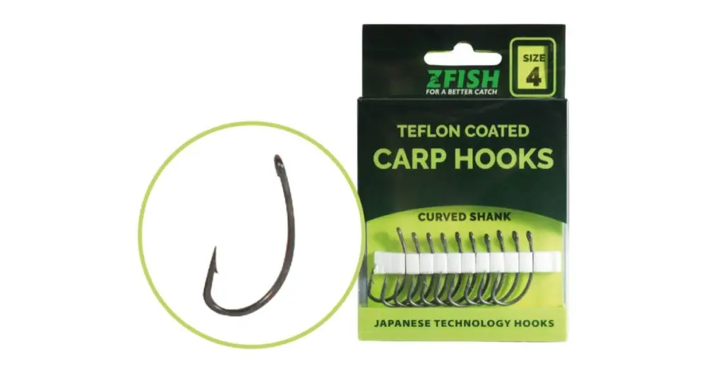 Přímo Od Výrobce Zfish Teflonové Háčky Curved Shank 10 ks-Velikost 6