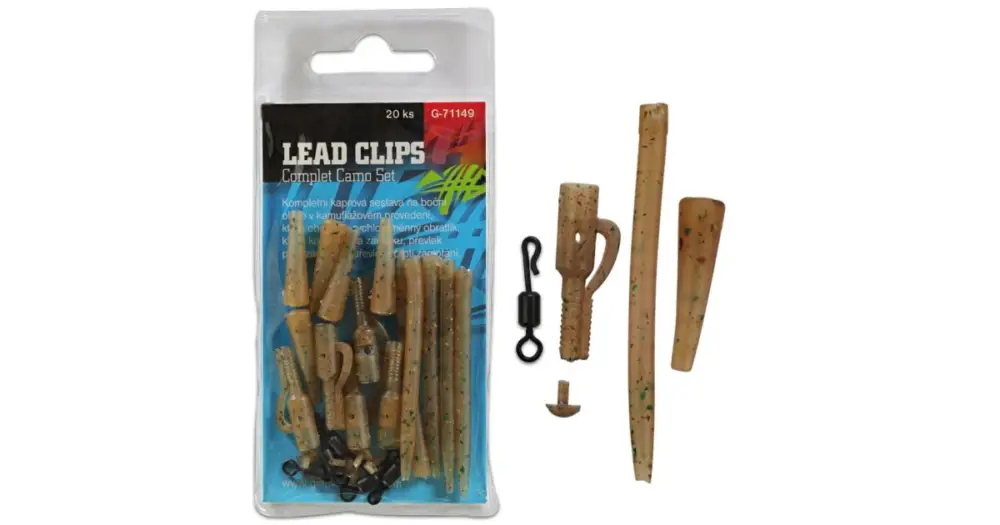 Giants Fishing Montáž Na Olovo Lead Clips Complet Camo Set Víkendová Akce