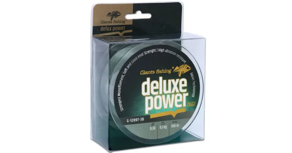 Víkendová Akce Giants Fishing Vlasec Deluxe Power DsGr Šedo Zelená 300 m - Průměr 0,22 mm / Nosnost 5,5 k-Průměr 0,22 mm / Nosnost 5,5 kg
