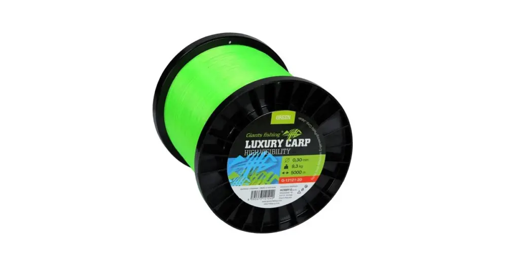 Giants Fishing Vlasec Luxury Carp High Visibility Green - Průměr 0,30 mm / Nosnost 9,3 kg / Návin 5000 m Omezená Nabídka