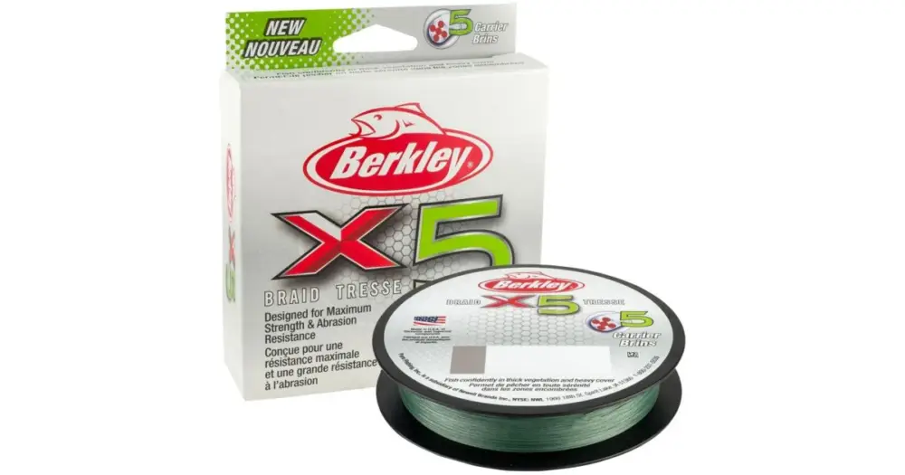 Horká Nabídka Berkley Splétaná Šňůra X5 Low Vis Green 150 m-Průměr 0,14 mm / Nosnost 14,2 kg