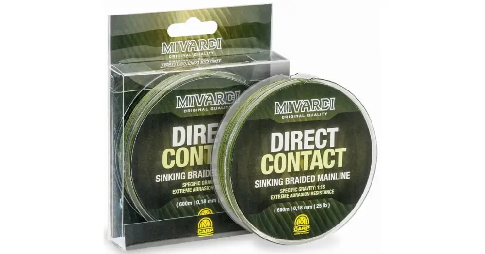 Rychlé Dodání Mivardi Splétaná Šňůra Direct Contact Sinking braid 1200 m Green - Průměr 0,18 mm / Nosnos-Průměr 0,18 mm / Nosnost 25 lb