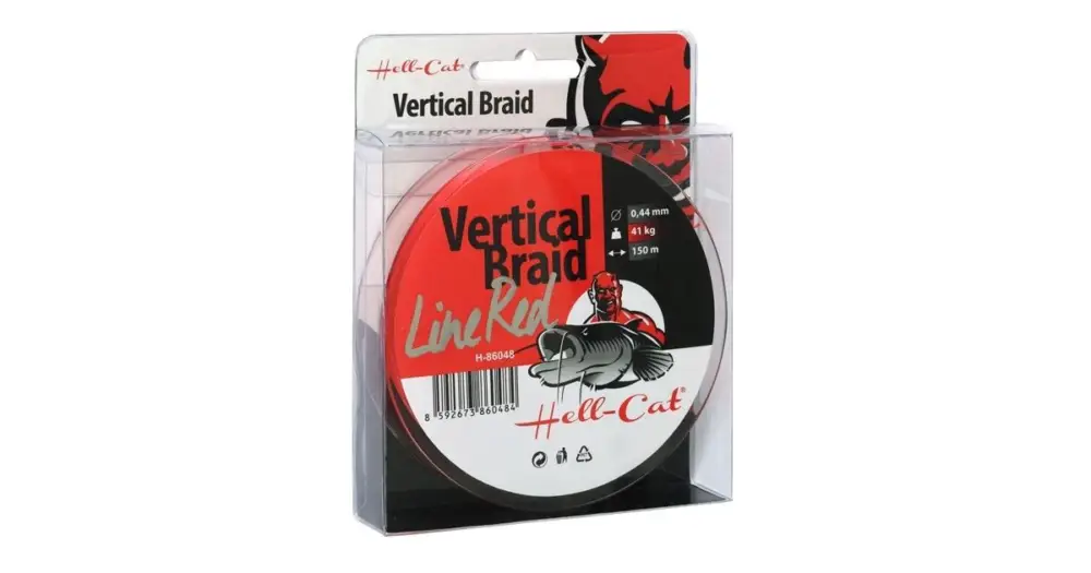 Novinka Hell-Cat Splétaná Šňůra Braid Line Vertical Red 150 m
