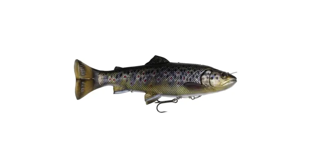 Akční Nabídka Savage Gear Gumová Nástraha Pstruh 4D Line Thru Pulsetail Trout SS Brown Trout